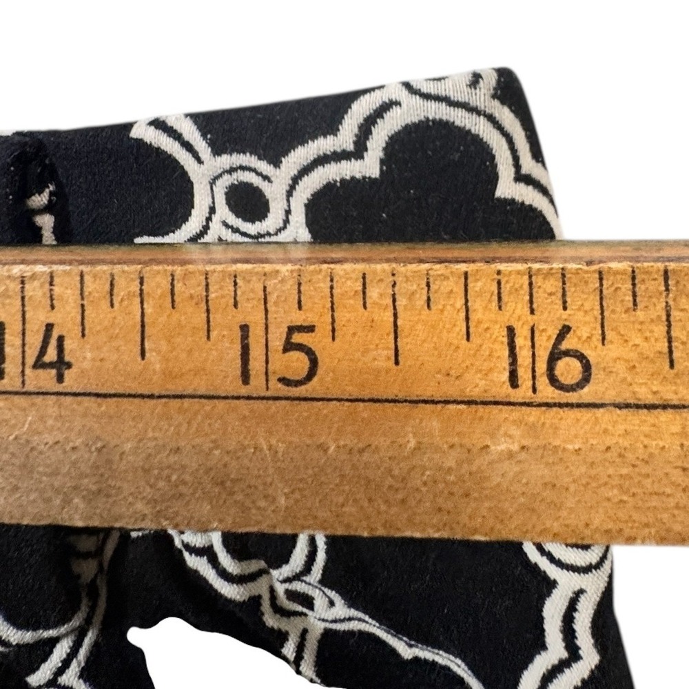 Talbots 8 Hampshire Ankle Pants Black White Geometric Print Stretch Cotton Blend - Picture 3 of 7